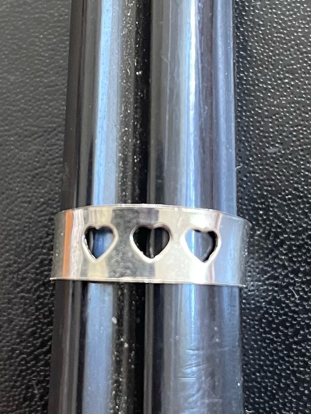 3 Hearts Silver Toe Ring NEW